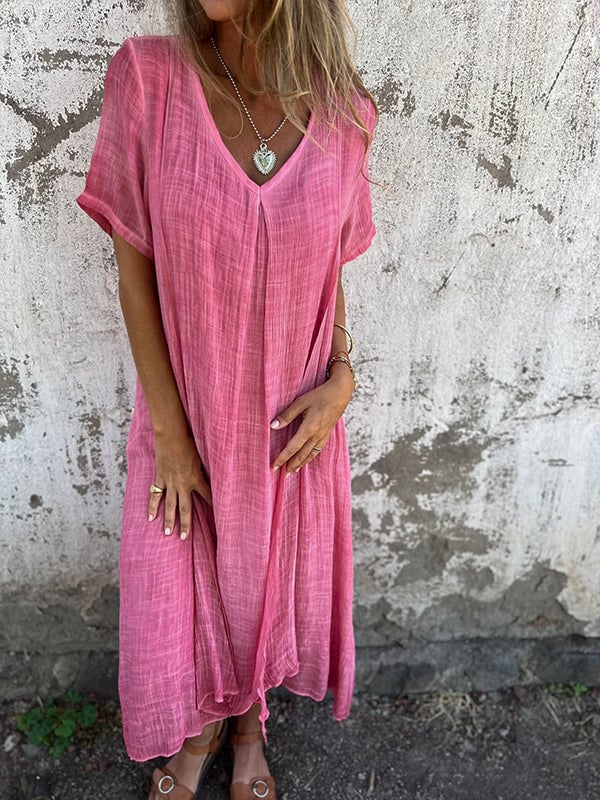 Eline | Casual Zomerjurk met Relaxte Pasvorm