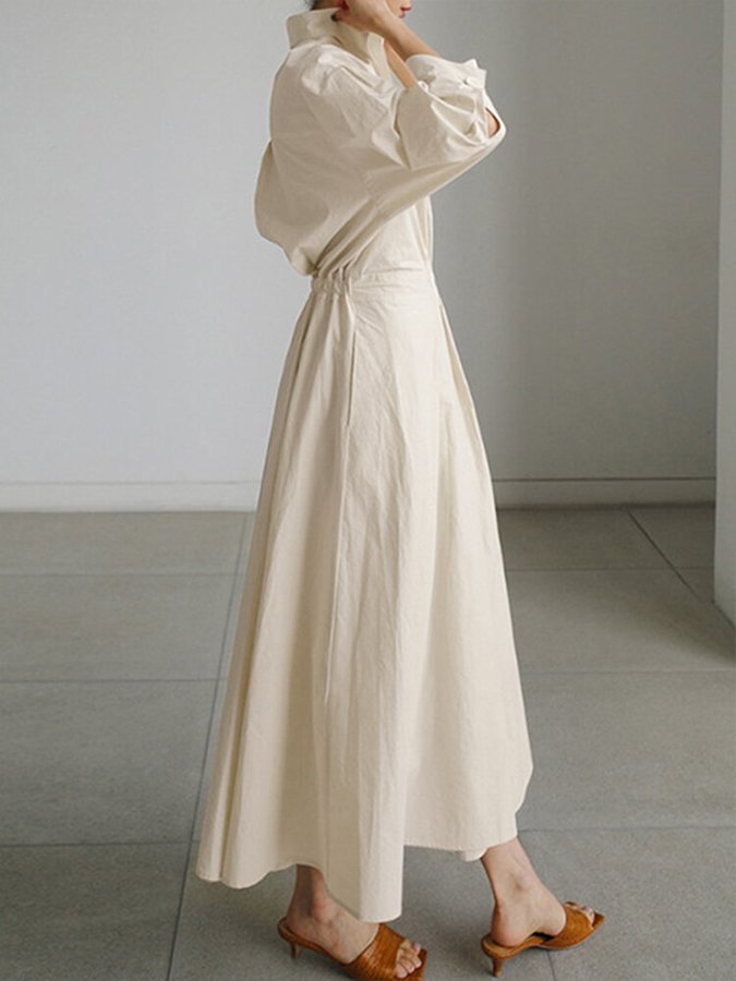 Carla | Elegante Midi Jurk met Minimalistisch Design