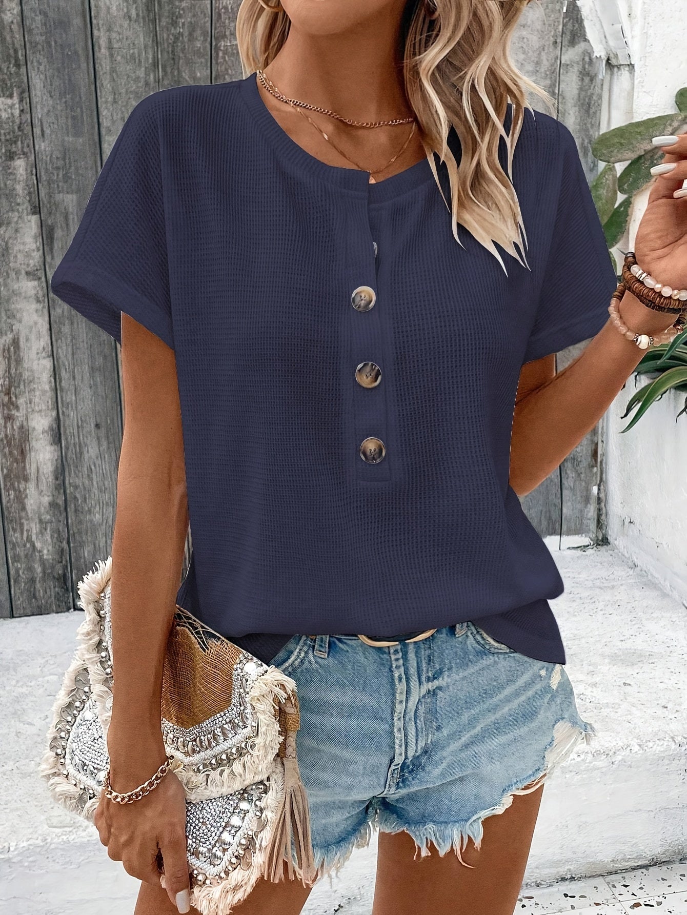 Rena | Zomers Shirt met Knopen