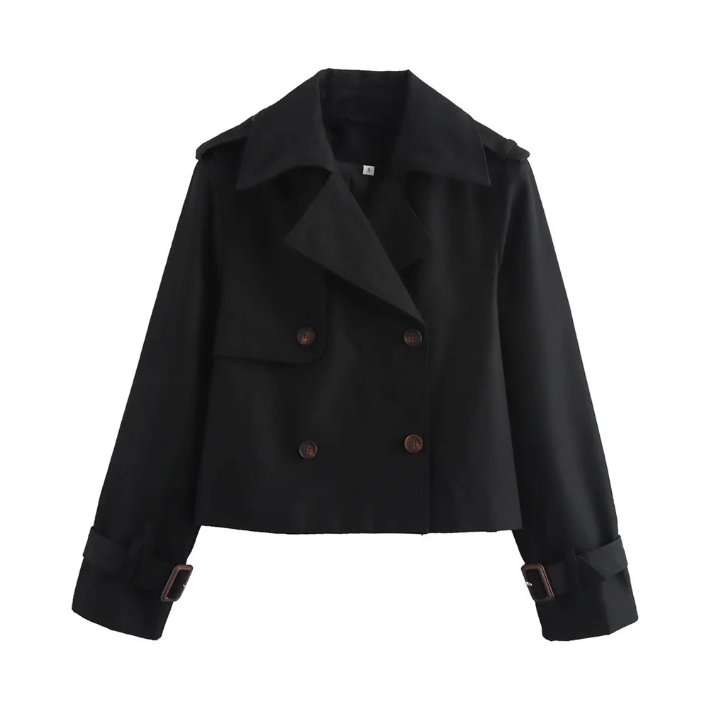 Marlies | Korte Trenchcoat met Tijdloze Uitstraling