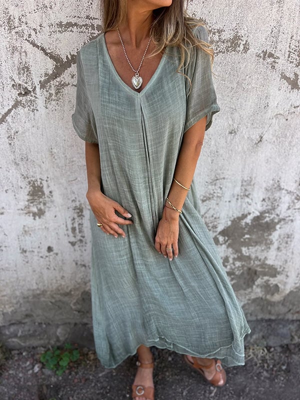 Eline | Casual Zomerjurk met Relaxte Pasvorm