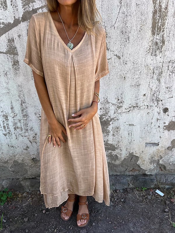 Eline | Casual Zomerjurk met Relaxte Pasvorm