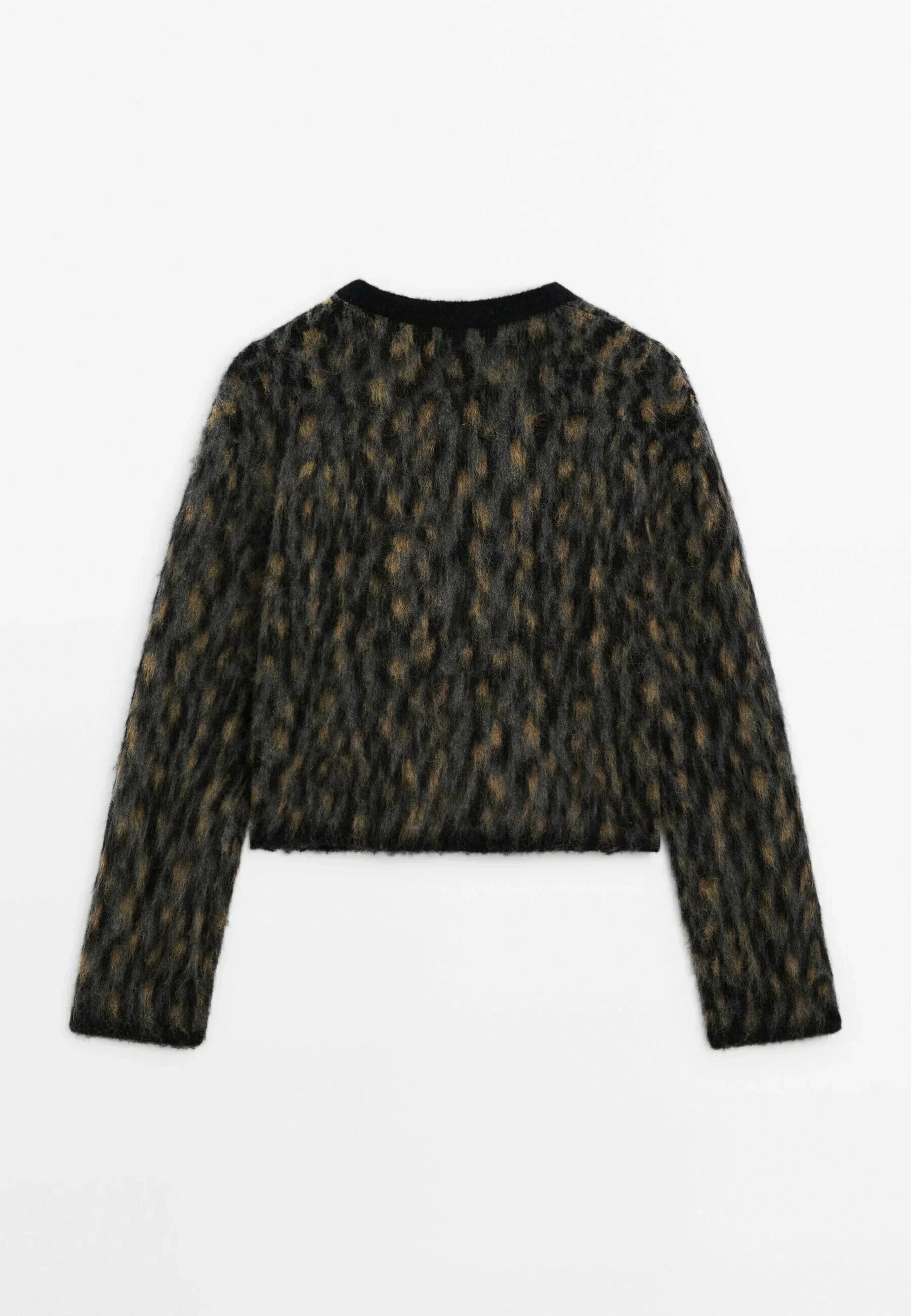 Inge | Gebreid Vest met Panterprint