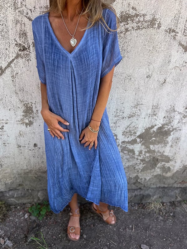 Eline | Casual Zomerjurk met Relaxte Pasvorm