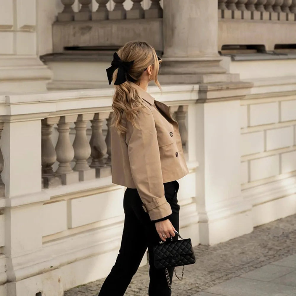 Marlies | Korte Trenchcoat met Tijdloze Uitstraling