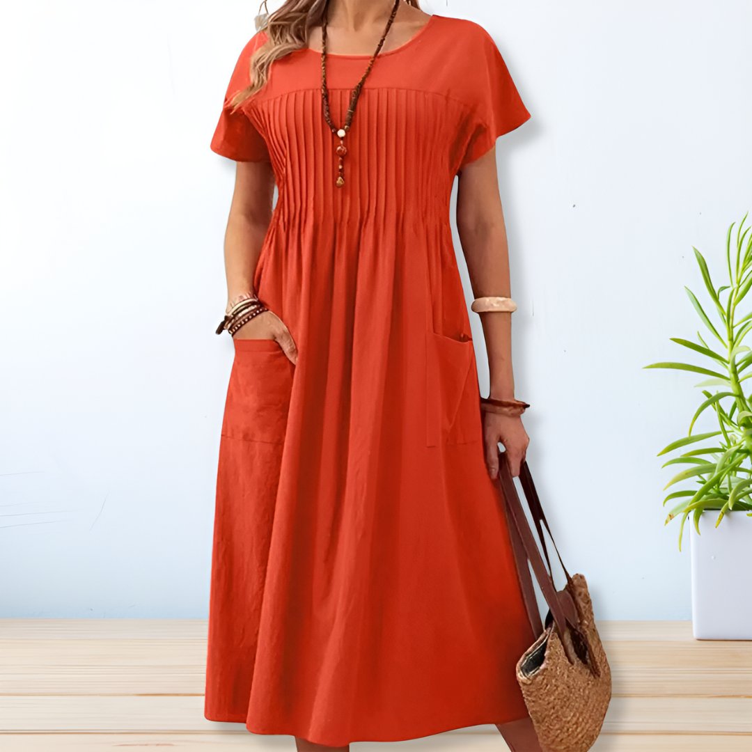 Suzanne | Zomerjurk met Zakken en Relaxte Pasvorm