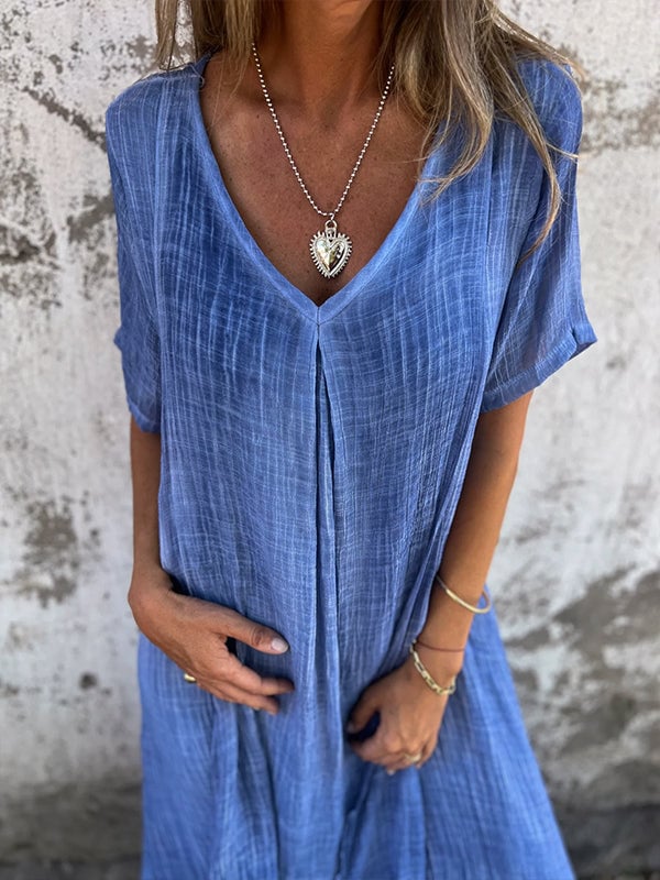 Eline | Casual Zomerjurk met Relaxte Pasvorm