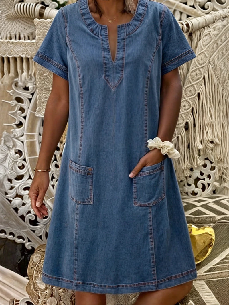 Sofie | Zachte Denim Jurk