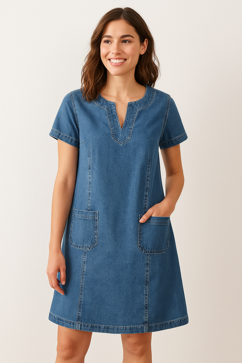 Sofie | Zachte Denim Jurk